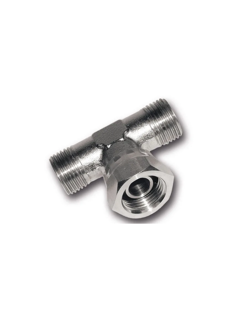 Racor hidráulico T central hembra-macho-macho BSP | Velfair